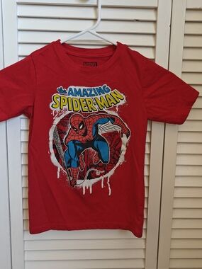 Marvel The Amazing Spider-Man Red Graphic Tee Boys Size 4/5